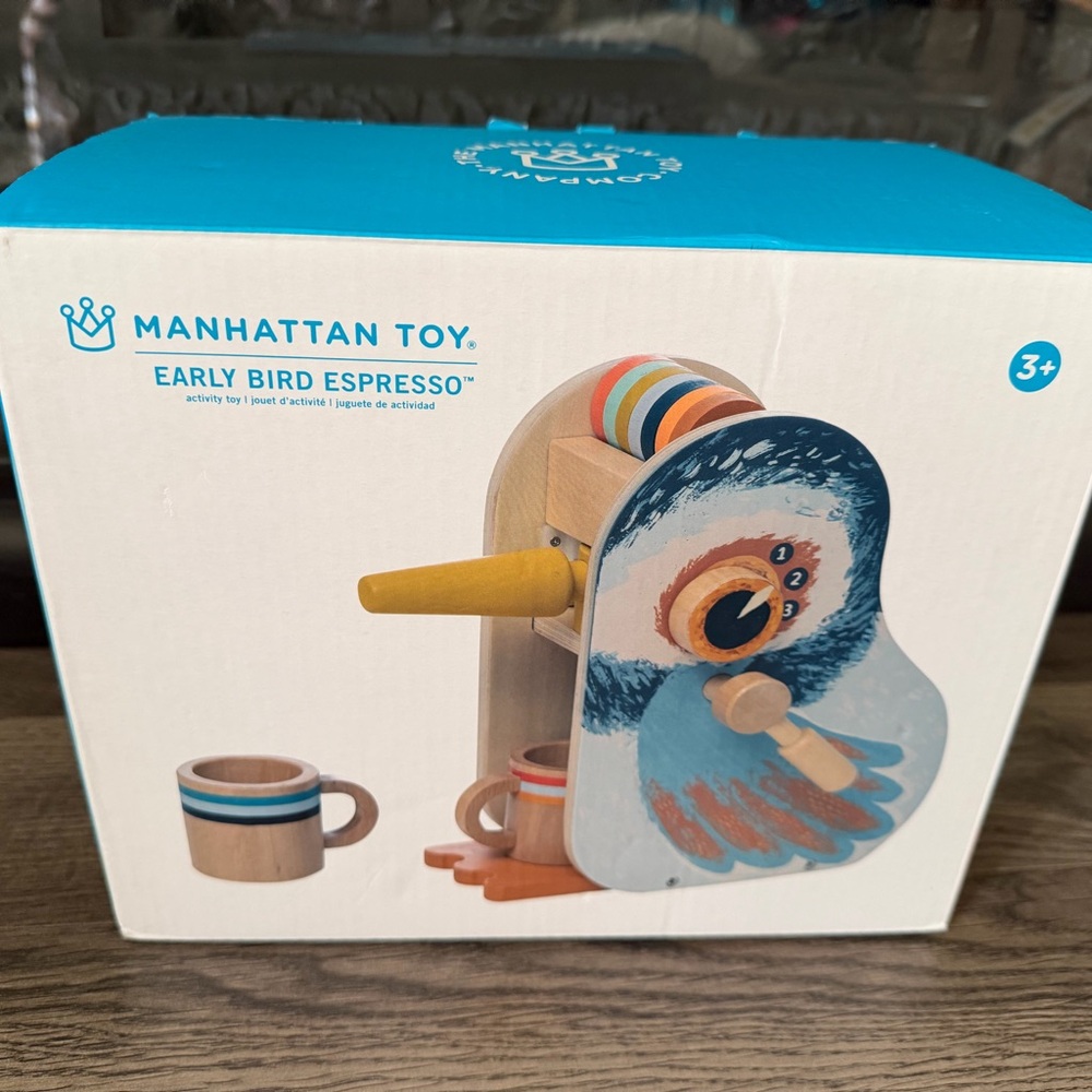 Manhattan Toy Early Bird Espresso Set - Blue and Yellow
